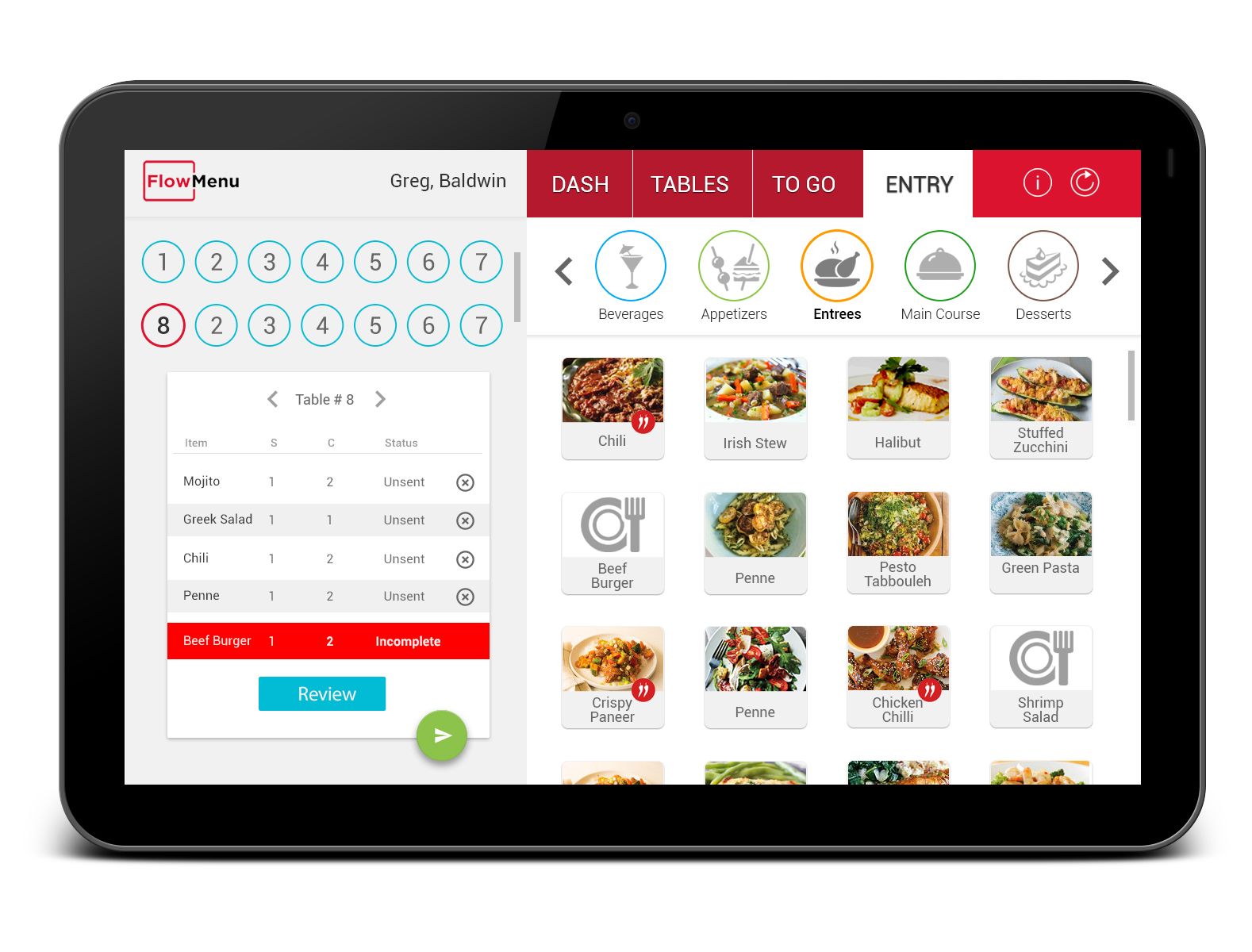 restaurant order management app